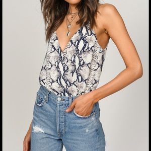 Snake print bodysuit